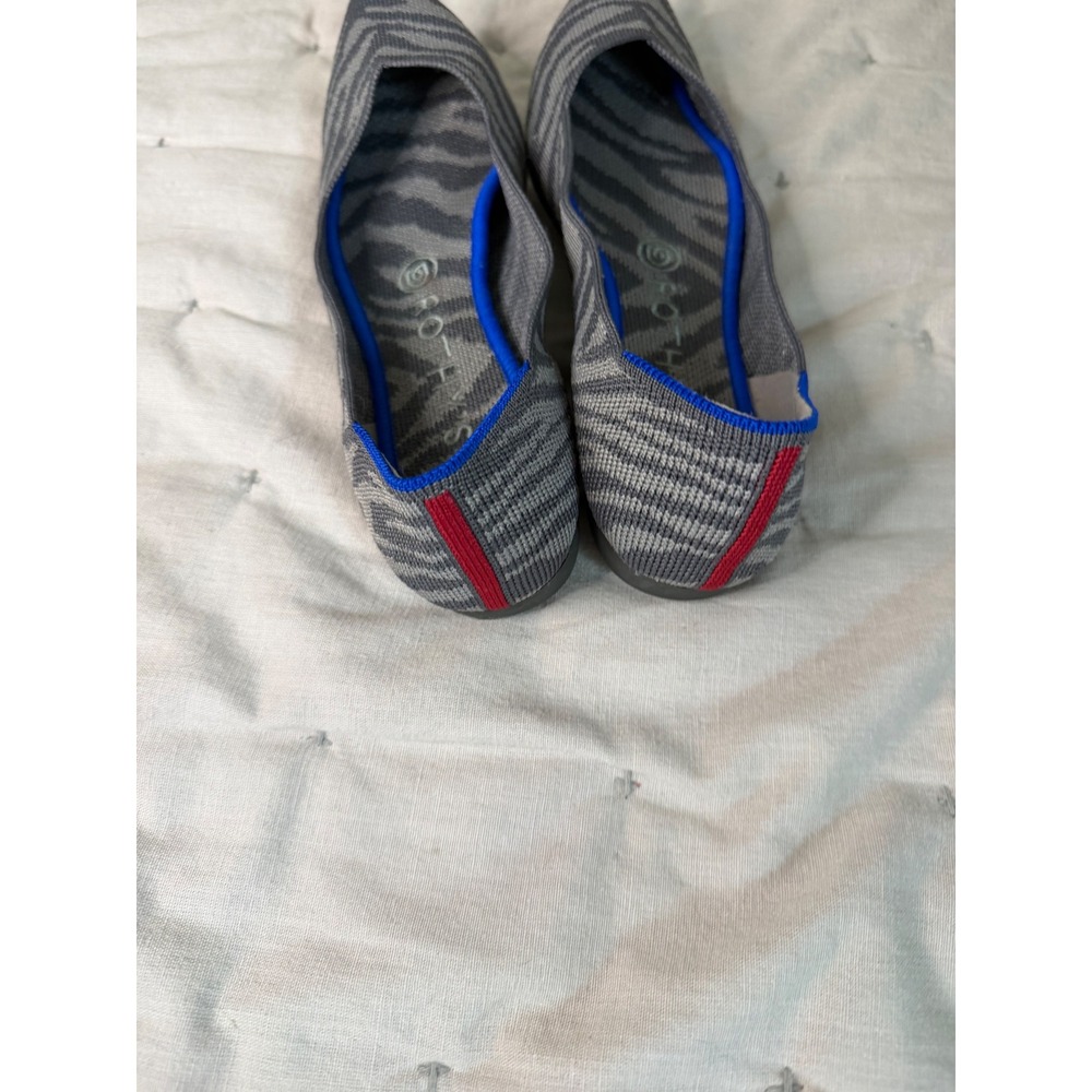 Rothy's Gray Zebra Knit Pointed Flats - Picture 4 of 5